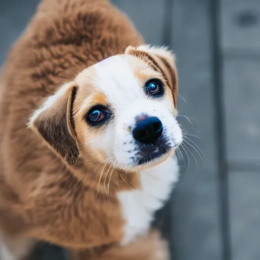 Prompt: a cute puppy, Canon EOS R3, f/1.4, ISO 200, 1/160s, 8K, RAW, unedited, symmetrical balance, in-frame