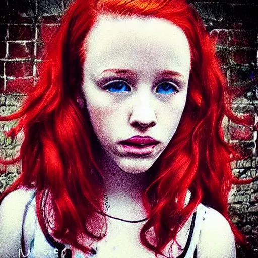 Image similar to “album cover indie red head singer girl comic style”