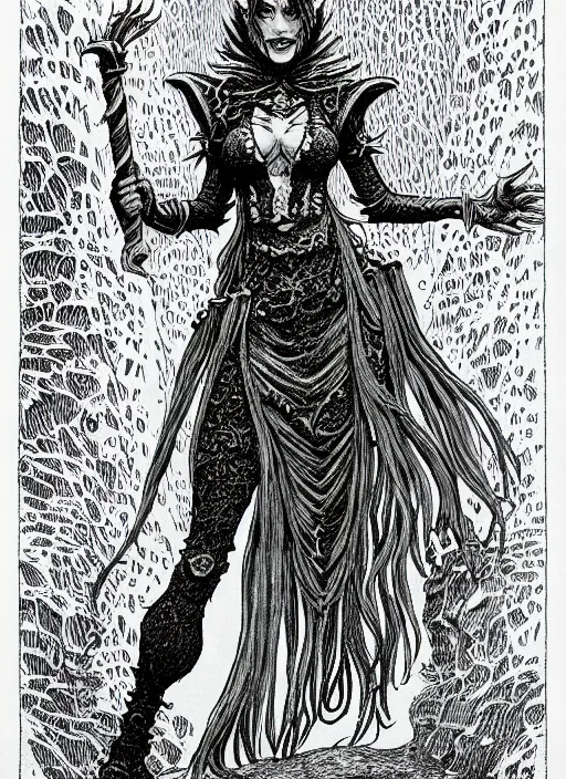 Image similar to a girl made of slime dressed as a cute mage, as a d & d monster, full body, pen - and - ink illustration, etching, by russ nicholson, david a trampier, larry elmore, 1 9 8 1, hq scan, intricate details, inside stylized border