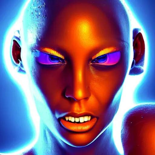 Prompt: I've discovered life, scientist, ecstatic, infinite power, manic, perfect eyes, full body shot, portrait, energized face, noble, transformation, vivid colors, elegant, concept art, sharp focus, digital art, Hyper-realistic, 4K, Unreal Engine, Highly Detailed, HD, Dramatic Lighting by Brom, trending on Artstation