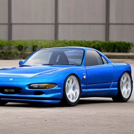 Prompt: The FD RX7 if it were manufactured in the 2022 production year, 2022 FD RX-7, wide angle exterior 2005 photograph