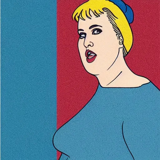 Image similar to “ rebel wilson retro minimalist portrait by jean giraud, moebius starwatcher comic, 8 k ”