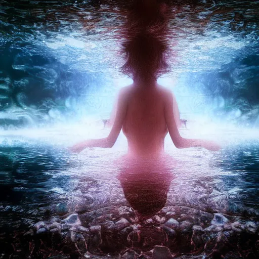 Image similar to islife tearing submerged transparent digitalart