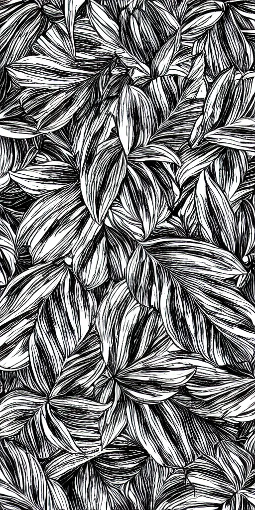 Image similar to abstract simple plant background texture black and white digital painting