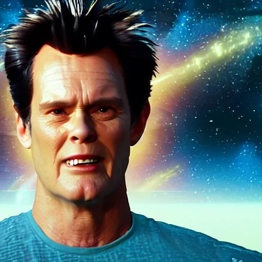 Image similar to hyperrealistic film still of ace ventura in space, his body violently exploding, stunning 3 d render, inspired by istvan sandorfi & greg rutkowski & unreal engine, perfect symmetry, dim volumetric cinematic lighting, 8 k octane comprehensive render, extremely hyper - detailed, incredibly lifelike attributes, intricate, real flesh texture, masterpiece, artstation, stunning,