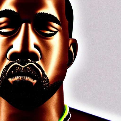 Image similar to a realistic render of Kanye West in Neon Genesis Evangelion, high quality render, 4k, concept art