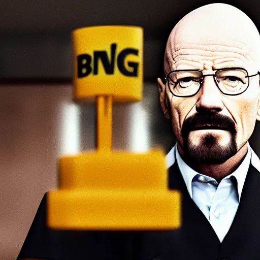 Prompt: Walter White, Burger king manager, 4k