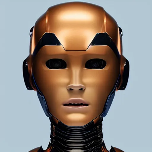 Image similar to headshot of humanoid robot from ex machina