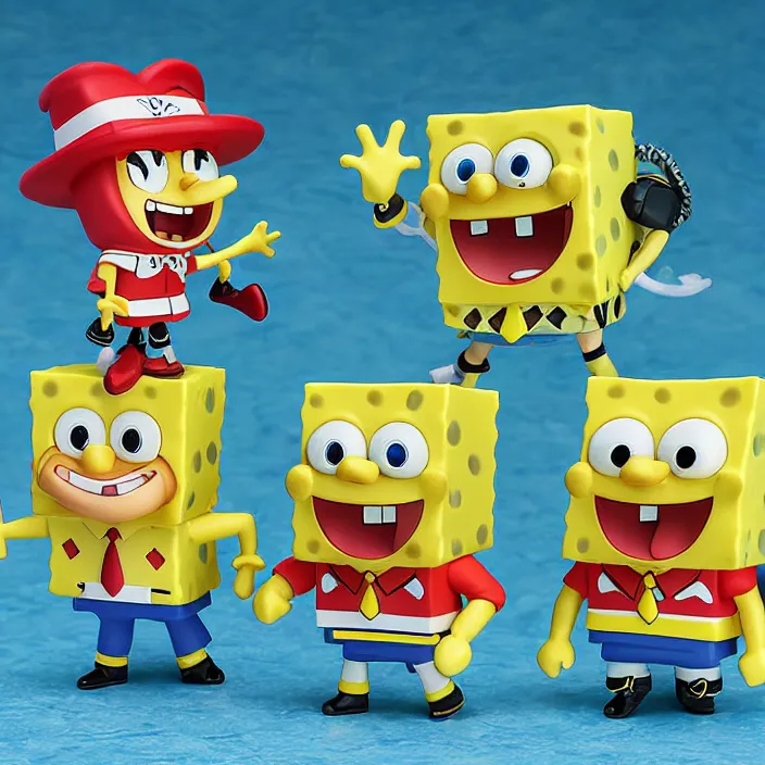 Image similar to spongebob, an anime nendoroid of spongebob, figurine, detailed product photo