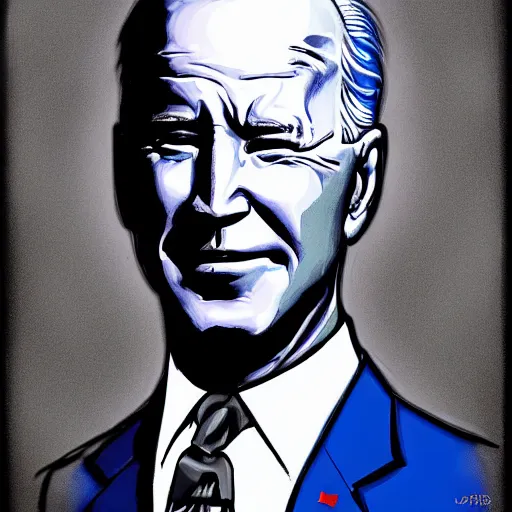 Image similar to Dark Joe Biden by James Ryman