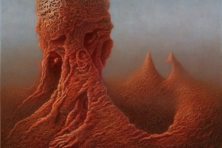 Image similar to insanely detailed art, colorfully, zdzislaw beksinski