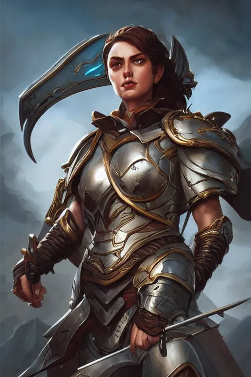 Image similar to amazon valkyrie athena, d & d, fantasy, portrait, highly detailed, headshot, digital painting, trending on artstation, concept art, sharp focus, illustration, art by artgerm and greg rutkowski and magali villeneuve