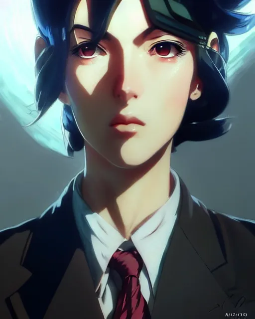 Prompt: portrait anime 1 9 4 0 s detective smoking sharp fine face, pretty face, realistic shaded perfect face, fine details. anime. cyberpunk realistic shaded lighting by katsuhiro otomo ghost - in - the - shell, magali villeneuve, artgerm, rutkowski jeremy lipkin and giuseppe dangelico pino and michael garmash and rob rey