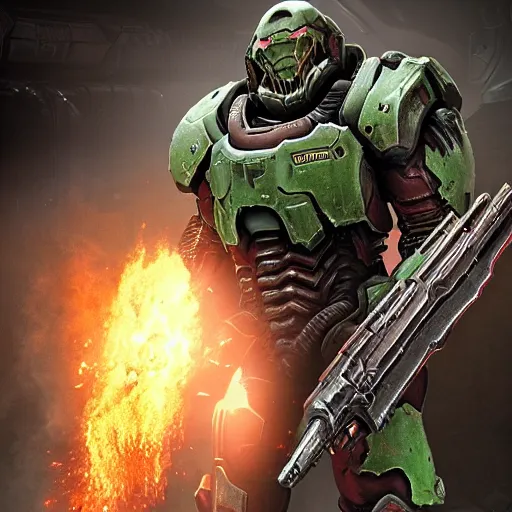 Image similar to doom slayer from doom eternal