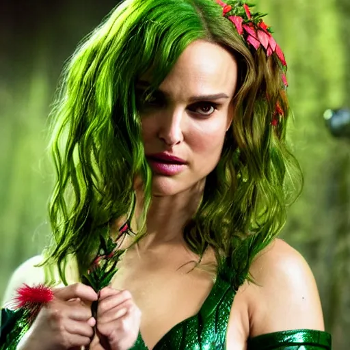 Image similar to Natalie Portman as poison ivy