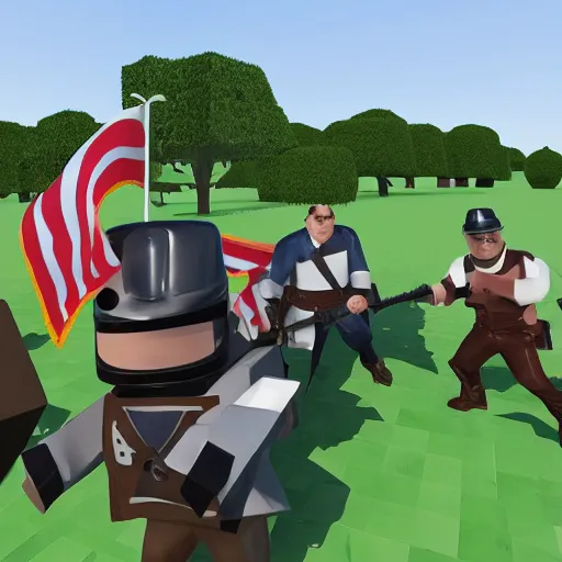 Image similar to american civil war in roblox