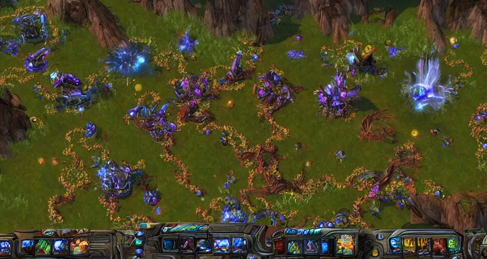 Image similar to Enchanted and magic forest, from Starcraft