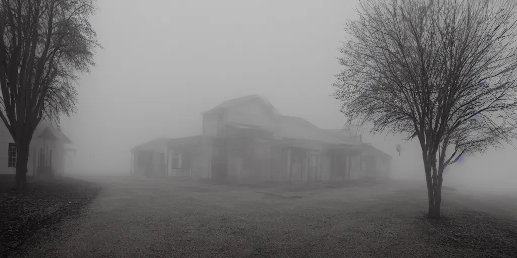 Image similar to Foggy ghost town