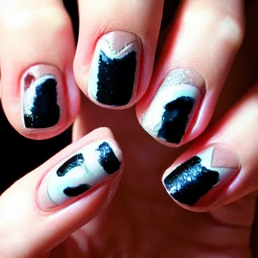 Prompt: punk rock nail art