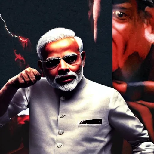 Image similar to narendra modi in fight club, 8 k