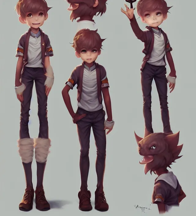 Prompt: character concept art of a cute young male anthropomorphic character | | cute - fine - face, pretty face, key visual, realistic shaded perfect face, fine details by stanley artgerm lau, wlop, rossdraws, james jean, andrei riabovitchev, marc simonetti, and sakimichan, trending on artstation