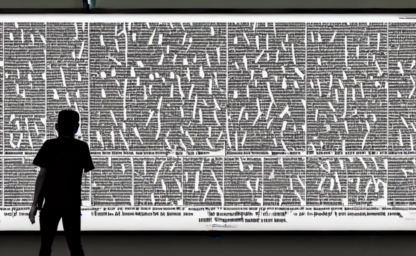 Prompt: newspaper art of many people without eyes. one person does have eyes, a young man, frightened about what is going on around him. there are propaganda posters on walls, brainwashing televisions and cctv cameras s 1 5 0