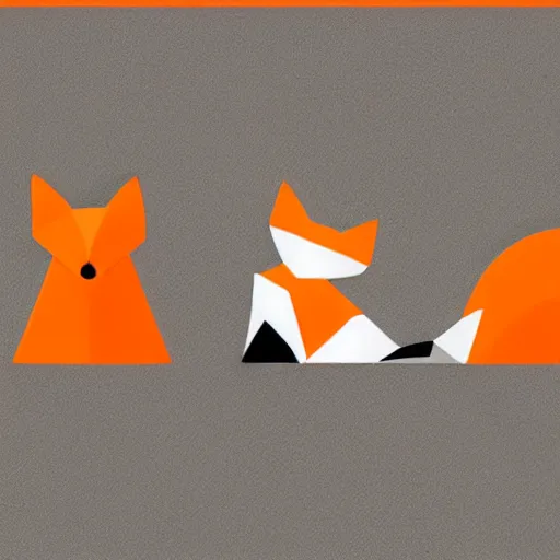 Image similar to logo of a fox tail, orange and white colors, simple geometric shapes, flat shading, hard shadow, 🖌✨