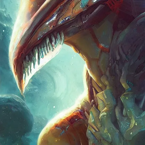 Image similar to the most beautiful alien being that ever existed - art by greg rutkowski