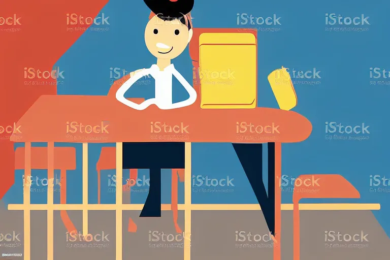 Prompt: teacher. clean cel shaded vector art. illustration art