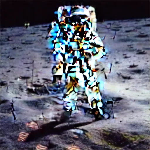 Image similar to joe biden taking a cute selfie on the moon