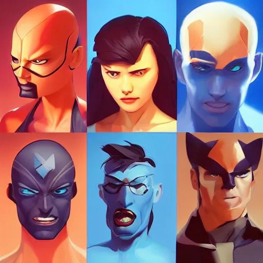 Image similar to face icon stylized minimalist x - men, loftis, cory behance hd by jesper ejsing, by rhads, makoto shinkai and lois van baarle, ilya kuvshinov, rossdraws global illumination