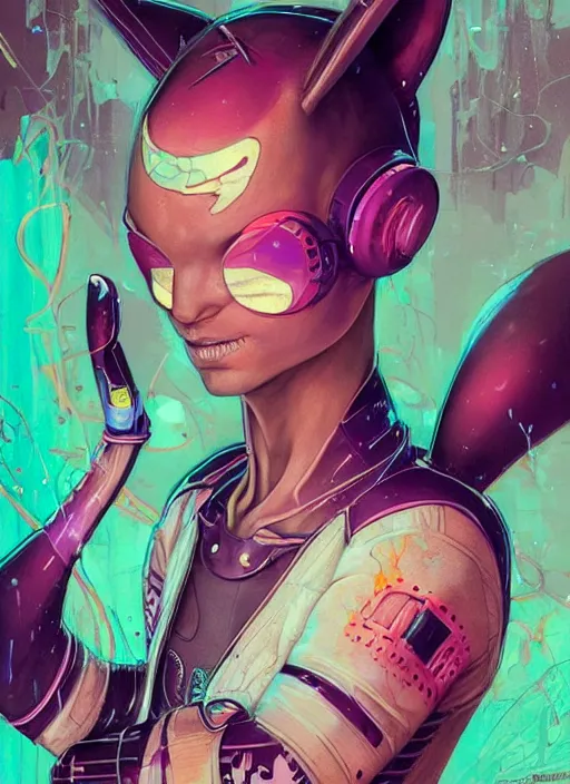 Prompt: beautiful portrait of lofi cyberpunk mewtwo, by Tristan Eaton, Stanley Artgermm, Tom Bagshaw, Greg Rutkowski, Carne Griffiths. trending on DeviantArt, face enhance, hyper detailed, trending on Artstation, 8k, masterpiece, graffiti paint, fine detail, full of color, intricate detail, golden ratio illustration