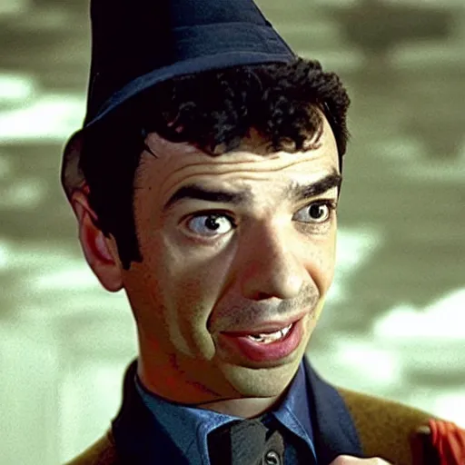 Image similar to “a still of Nathan Fielder in The Wizard of Oz”