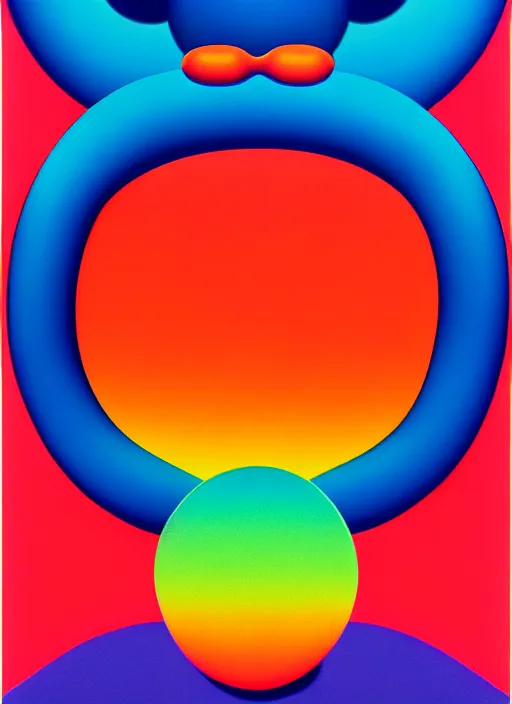 Image similar to inflated devil by shusei nagaoka, kaws, david rudnick, airbrush on canvas, pastell colours, cell shaded, 8 k