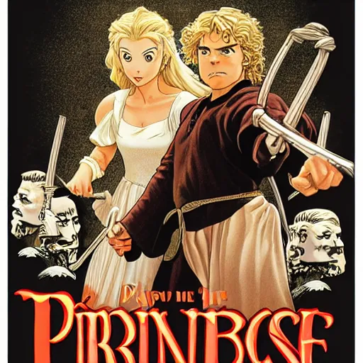 Image similar to Movie poster for The Princess Bride by Yusuke Murata