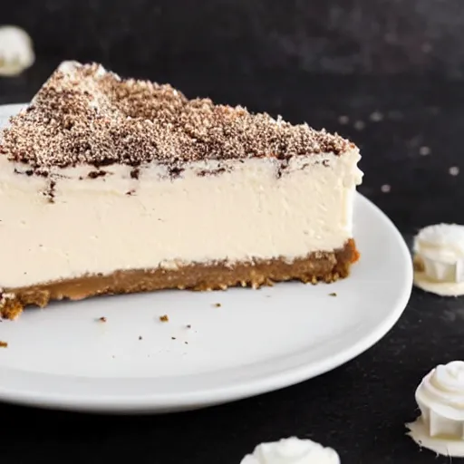 Image similar to close view of a delicious sweet and perfect cheesecake made of babies pieces, award winning, 4 k, beautiful