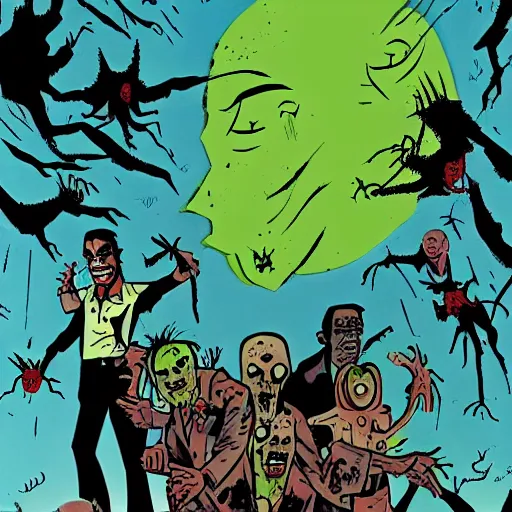 Prompt: zombie apocalypse by darwyn cooke, detailed