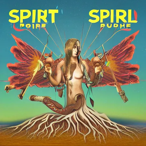 Prompt: spirit phone album cover