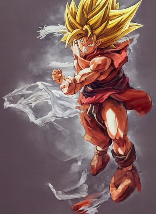 Prompt: semi reallistic gouache gesture painting, by yoshitaka amano, by ruan jia, by Conrad roset, by dofus online artists, detailed anime 3d render of gesture painting of Crono as a super Saiyan, young Crono blond, Crono, Dragon Quest, Crono, goku, portrait, cgsociety, artstation, rococo mechanical, Digital reality, sf5 ink style, dieselpunk atmosphere, gesture drawn