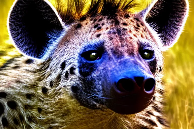 Image similar to hyena themed wallpaper, realistic, hdr, hdd, 8 k