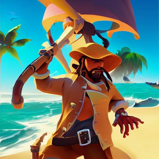 Image similar to painting treasure on sea of thieves game smooth median photoshop filter cutout vector, behance hd by jesper ejsing, by rhads, makoto shinkai and lois van baarle, ilya kuvshinov, rossdraws global illumination