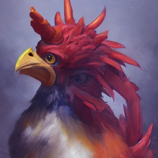 Image similar to expressive oil painting of ( ( ( rooster ) ) ) pikachu chimera, by jean - baptiste monge, octane render by yoshitaka amano, by greg rutkowski, by jeremy lipking, by artgerm