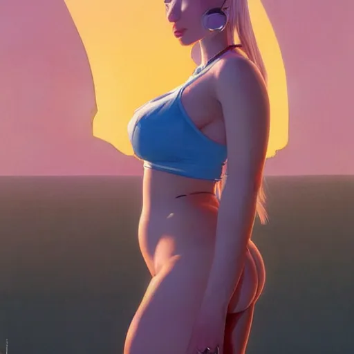 Image similar to 4k headshot of thicc Iggy Azalea from Macfarlane comics, killing with green fire by Craig Mullins, ilya kuvshinov, krenz cushart, epic , artgerm trending on artstation by Edward Hopper and Dan Mumford and WLOP and Rutkovsky, beksinski carl spitzweg moebius and tuomas kocar, intricate artwork by caravaggio, Unreal Engine 5, Lumen, Nanite , 4K headshot of godlike clown with defined arms and open hands and bloody clothes with giant mandala wings , intricate face , flawless anime cel animation by Kentaro Miura, psychedelic , highly detailed upper body , professionally post-processed , beautiful, scary, symmetry accurate features, epic, octane rendered, anime masterpiece, accurate