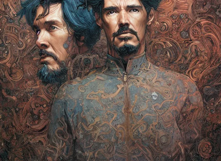 Image similar to a highly detailed apocalyptic portrait of stephen strange, james gurney, james jean