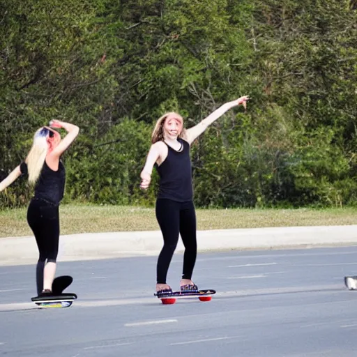 Prompt: longboard dancing