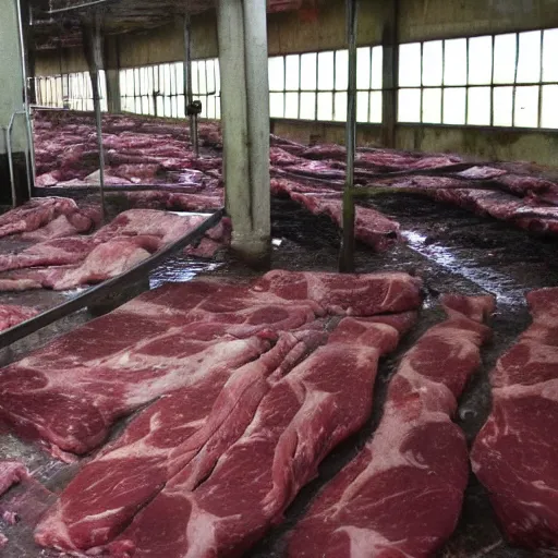 Image similar to meat chamber, the horrors of factory farming