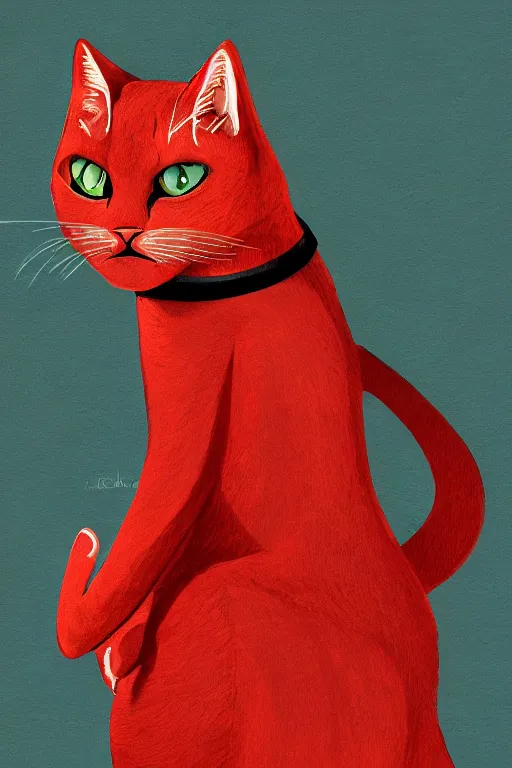 Image similar to Red cat in a nazi uniform, intricate, elegant, highly detailed, digital painting, artstation, concept art, smooth, sharp focus, illustration