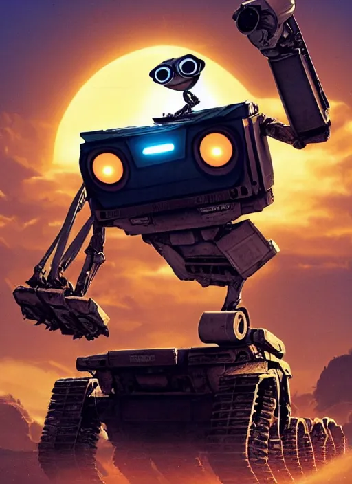 Prompt: wall - e movie poster artwork by michael whelan and tomer hanuka, giraffes, full of details, by makoto shinkai and thomas kinkade, matte painting, trending on artstation and unreal engine