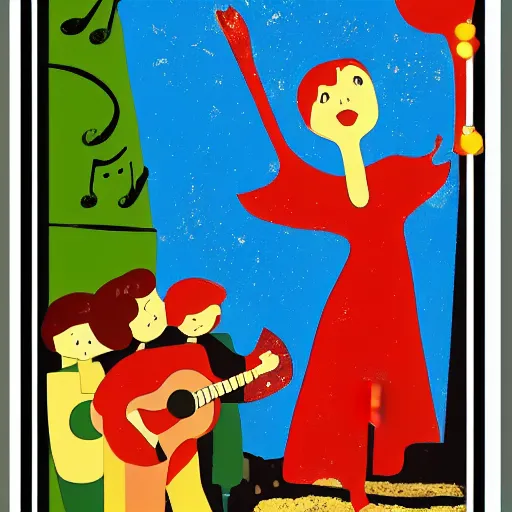 Image similar to a poster for a children's book by keraca visulceva, pixabay contest winner, naive art, concert poster, movie poster, soviet propaganda