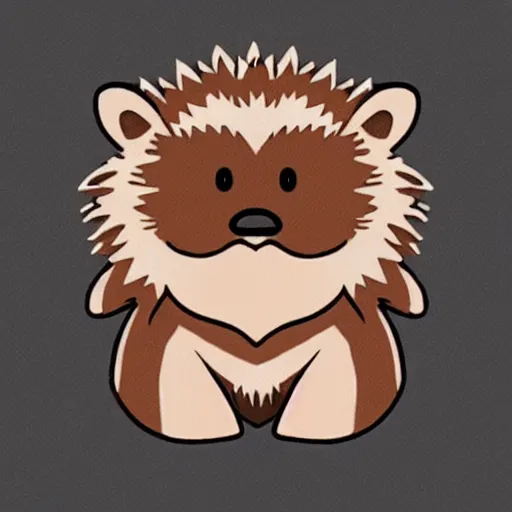 Image similar to twitch emote of a cute hedgehog, heart, love, adorable, cute